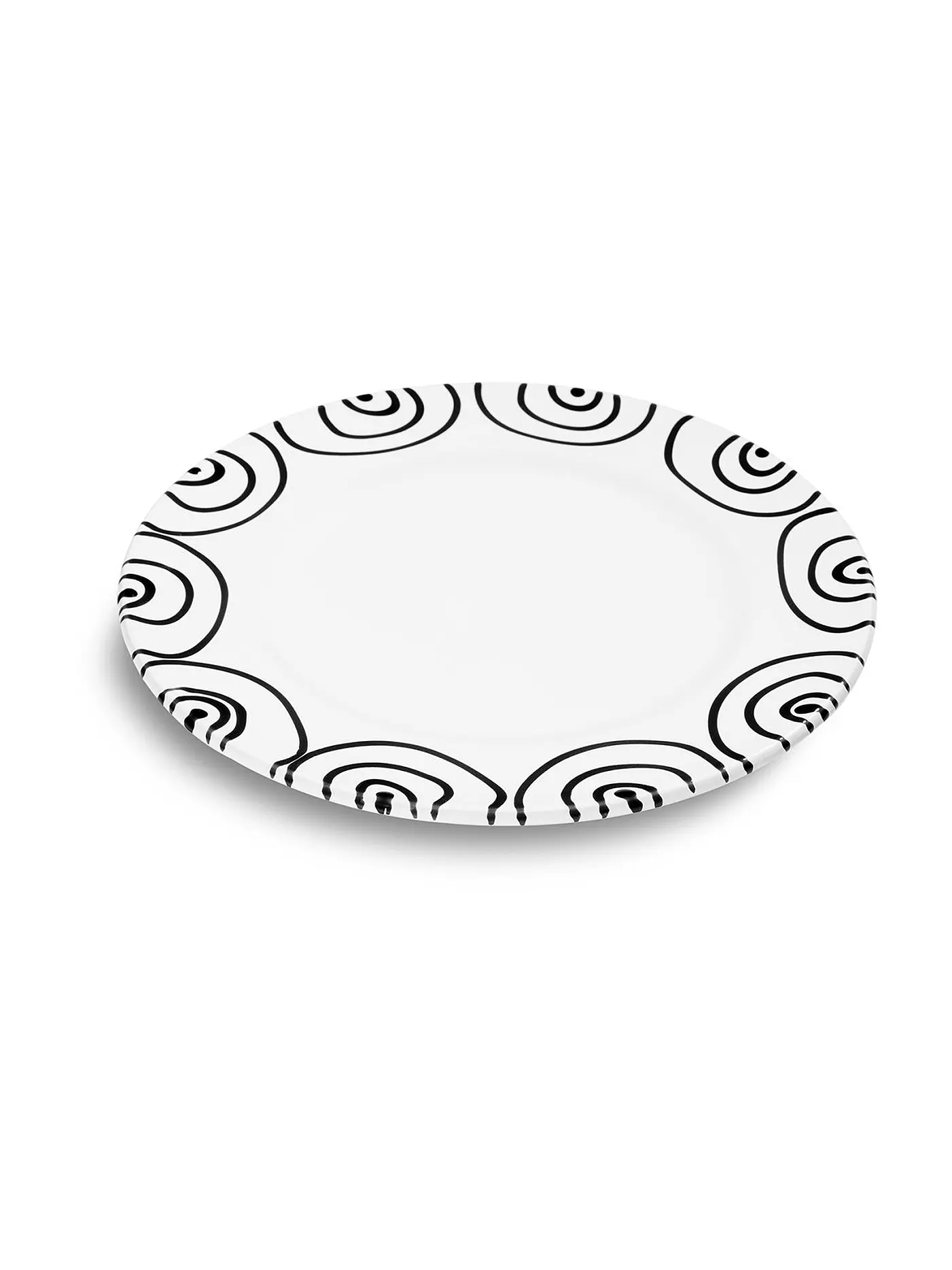 GMUNDNER KERAMIK | Speiseteller Gourmet 27cm Schwarz geflammt | 